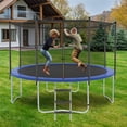 thumbnail image 3 of HooKung 8ft Trampoline with Enclosure Safety Net Jumping Fun Trampoline Heavy-duty Jump Pads, Spring-loaded for Kids and Adults, 3 of 7