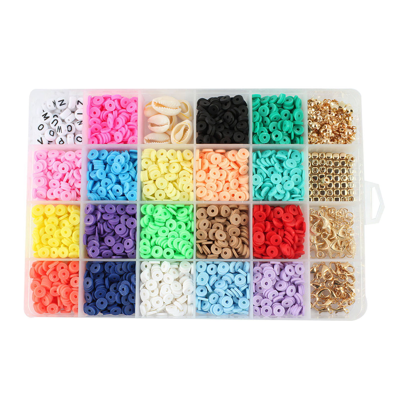 300/500pcs Square Bulk Loose Spacer Beads  For DIY Bracelet Jewelry Making 