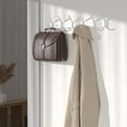 thumbnail image 2 of Wall-mounted coat rack hooks - 15-inch matte white metal 6-hook wall-mounted storage rack, suitable for children's rooms, entryways, and bathrooms. Hang beach towels, coats, wallets, handbags, etc., 2 of 7