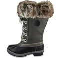 thumbnail image 3 of London Fog Womens Melton 2 Faux Leather Cozy Mid-Calf Boots, 3 of 3