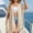 Swimwear-671Beige, variant on Xdegoge Swimsuit Cover Ups for Women Open Front Short Sleeve Cardigan Mesh Crochet Hollow out Sheer Long Coverup Flattering Beachwear Summer Vacation