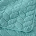 thumbnail image 4 of MarCielo 3 Piece Lightweight Bedspread Quilt Set Microfiber Quilt Bedspreads Bed Coverlet Set Prewashed Leaf (Teal, Queen), 4 of 6