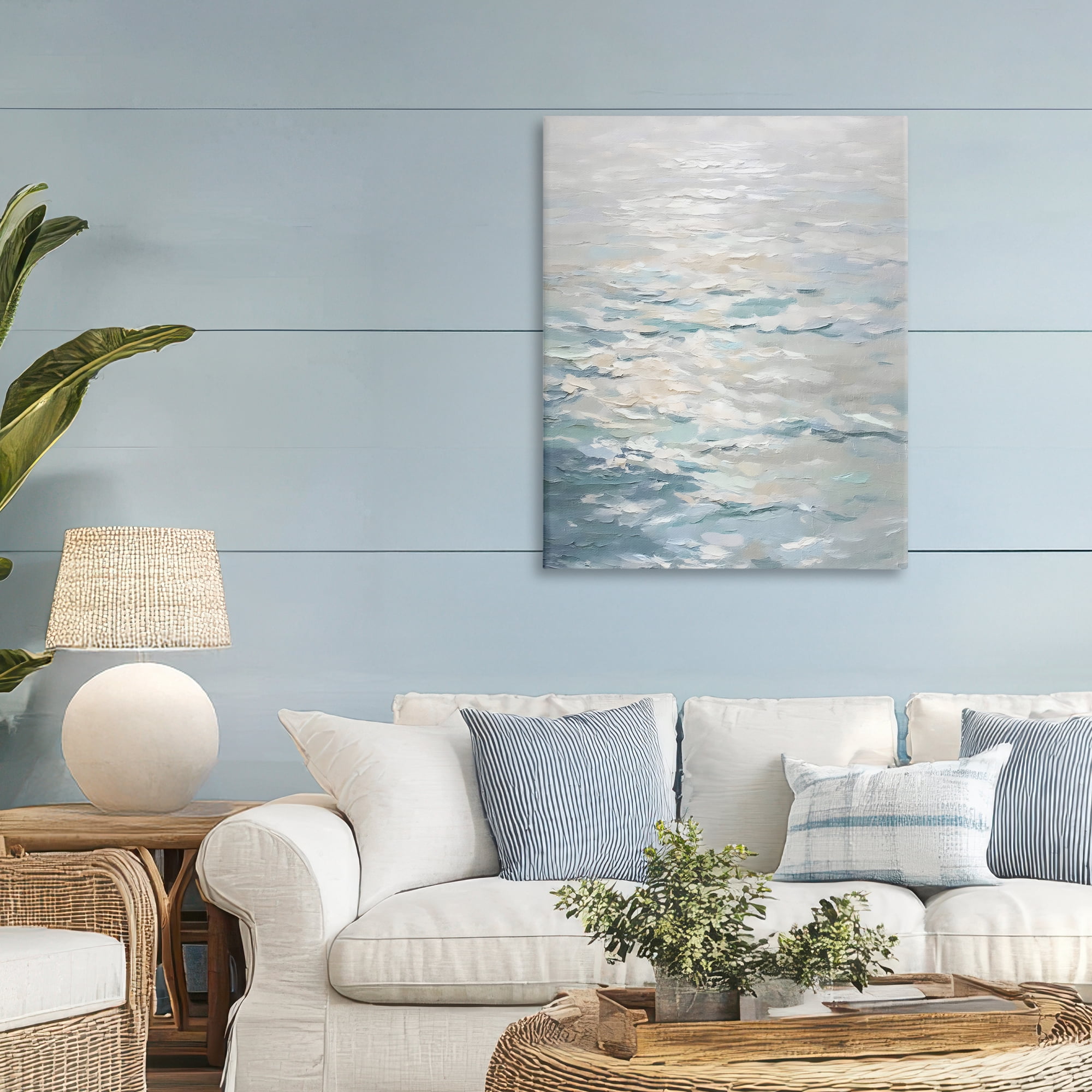 Stupell Industries Shallow Reflections Calm Sea Canvas Wall Art, design by Riley B