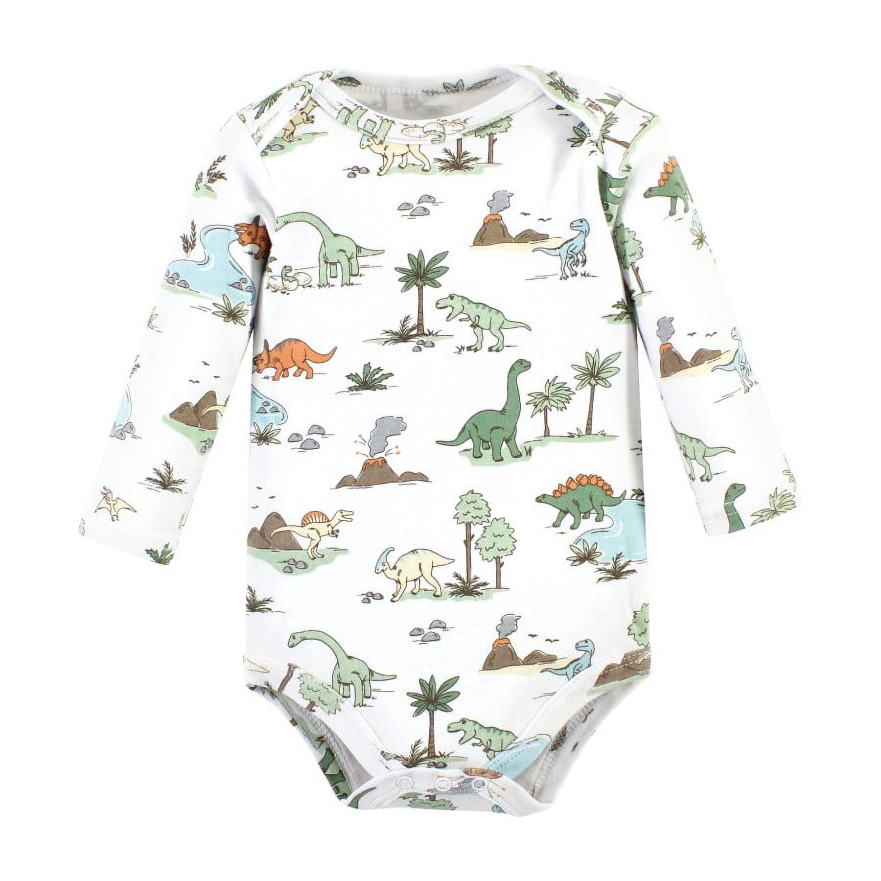 Hudson Baby 2 Cotton Long Sleeve Bodysuits and Pant Set, Preemie - 24 Months