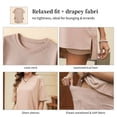 thumbnail image 5 of JYLFC Womens 2 Piece Sets Summer Outfits Lounge Set Oversized Tshirts Matching Biker Shorts,Beige M, 5 of 7