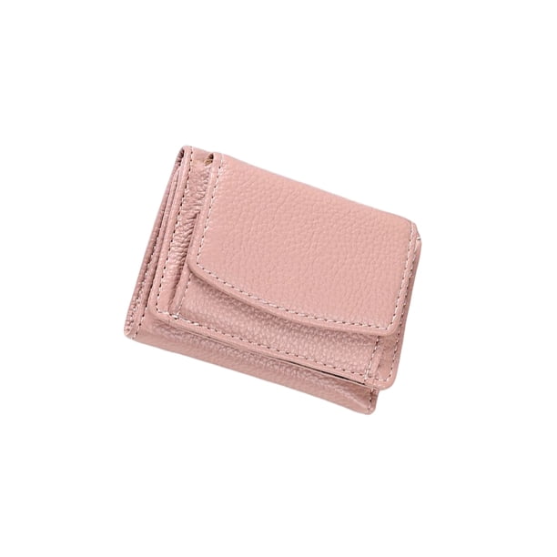 Sonducket Cartera de cuero portátil, diseño Simple, monedero de almacenamiento plegable, bolso de viaje para fiestas, compras, tarjetero de Carteras Rosa