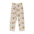 thumbnail image 6 of Uemuo Squirrel And Leaves Pattern Men's Wide Leg Palazzo Lounge Pants with Pockets Light Weight Loose Comfy Casual Pajama Pants-Large, 6 of 9