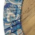 thumbnail image 5 of Ambesonne Paisley Fitted Round Tablecloth, Inspired Persian, 45"- 56" Diameter, Teal Navy and Tan, 5 of 5
