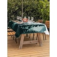 thumbnail image 3 of Outdoor Tablecloth with Umbrella Hole for Patio/Picnic/Party/Camping, Dark Green Forest Waterproof Table Cloth Rectangle Table Cover Washable, Nature Foggy Mountain Pine Tree (60"x 102"), 3 of 9
