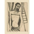 thumbnail image 2 of Lodewijk Schelfhout 18x24 Black Ornate Framed Double Matted Museum Art Print Titled: Christ, Hanging on a Canvas (1922), 2 of 5