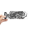thumbnail image 1 of Line Drawing Fish Pattern Rectangle Bumper Sticker Notebook Window Decal, 1 of 1