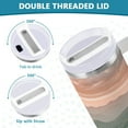 thumbnail image 3 of Yayeee 30oz Stainless Steel Tumbler with Straw and Handle Double-Wall Insulated Travel Water Bottle, Mountains at Dawn, 3 of 8