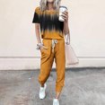thumbnail image 2 of BLVB Womens Tracksuit Summer 2 Piece Outfits Casual Short Sleeve Tops and Drawstring Jogger Pants Sets with Pockets, 2 of 5