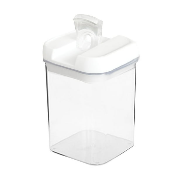 Xihbxyly Recipiente Hermético para Almacenar Alimentos, Diseño de Plástico Transparente, Apilable y Compacto, Ideal para Harina, Cereales, Refrigerios y para Organizar La Despensa. Juego de 3, Tamaño