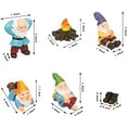 thumbnail image 6 of Gnomes Fairy Resin Statues Miniature Garden Accessories, Mini Dwarf Figurine Fairy Miniature Ornament DIY Kit, Micro Landscape Ornaments for Outdoor Indoor Patio Yard Lawn Garden, 6 of 7