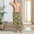 thumbnail image 2 of Honiee Cute Cow Print Sunflower C for men - a sleek fusion of Straight Pajama Pants, versatile Lounge Pants, and cozy Sleepwear, all rolled into one-Large, 2 of 6