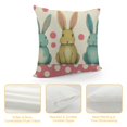 thumbnail image 4 of PRATYUS  Easter Pillow Cover Watercolor Bunny Decorative Pillow Case Holiday Party Decorations for Home Sofa Couch 18x18in, 4 of 5