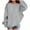 Gray, variant on Girls Oversized Long Sleeve Shirts Kids Casual Crewneck Tops Fashion Tees Kids Long Sleeve Sweatshirt