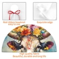 thumbnail image 4 of Lsque Oil Painting Flower Cow Print Christmas Tree Skirt, Tree Skirt with Ties or Velcro, Perfect for Holiday Decorations, Halloween, and New Year-48", 4 of 7