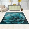 thumbnail image 3 of Ryvnso Teal Flower Area Floor Rugs Soft Non-Slip Large Mats Nursery Carpets 80" x 58", 3 of 7