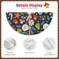 thumbnail image 4 of Daiia Holiday Christmas Cookies Drawing Merry Christmas Tree Skirt , Xmas Large Lace-up Tree Skirt, Santa Snowflakes Rustic Home Decorations New Year Party Farmhouse Decor-30", 4 of 7