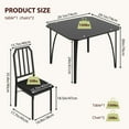 thumbnail image 3 of QinaQin Glass Dining Table and Chair Set Features a Slanted Design and Comfortable Upholstered Seats, Making It Suitable for Small Spaces, Apartments, and Family Kitchens, 3 of 8