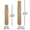 thumbnail image 7 of 6 Pairs Men's Athletic Tube Socks Over the Calf - 25" Length - Size 10-15 Khaki, 7 of 7