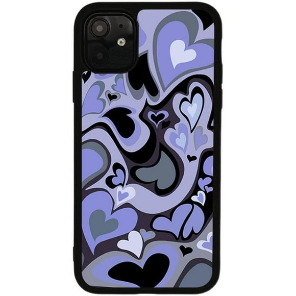 Y2k Phone Case Green Love Heart Cute Phone Case Slim Soft Protective Phone Case for iPhone 11