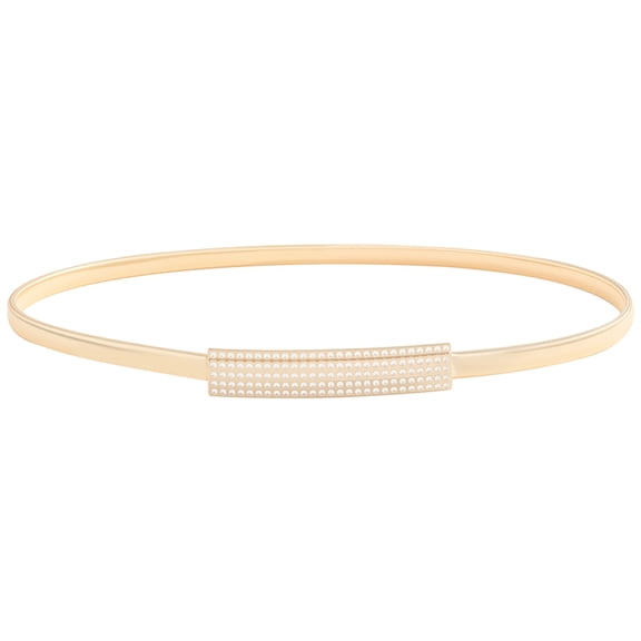 Elegant Skinny Belt Rhinestone Belts Thin Fashion Belt Ultra Elastic Belt for Women Adjustable Chain Stretch Elast DIY