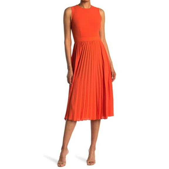 Donna Morgan Sleeveless Pleated Midi Dress