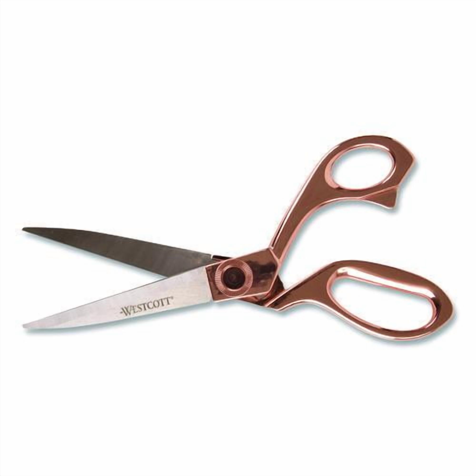 Vintage Stainless Steel Scissors, 8" Long, Offset Rose Gold Handle | Bundle of 10