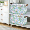 thumbnail image 2 of Yayeee Foldable Storage Basket for Shelves with Handles Set of 2 Waterproof Cloth Bins, Blue Floral, 2 of 7