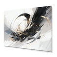 thumbnail image 2 of Designart "Multifaceted Whirls in Black and Gold IV" Cubism Metal Art Print, 2 of 5