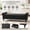 Black, variant on 60” Queen Size Faux Leather Storage Bench with Tufted Button, Rolled Arms & Vintage Rivets, Ottoman Bench for Bed Foot, Living Room, Entryway, Black