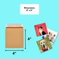 thumbnail image 3 of SSBM 400 Pack Rigid Mailers 6 x 6 inch Cardboard Envelopes for Photo, Document, Do Not Bend, Brown Self Seal, 3 of 4