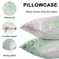 thumbnail image 5 of Throw Pillow Covers 20x20 Inch Set of 2, Ombre Green Pink Waterproof Outdoor Pillow Covers, Summer Coastal Ocean Sea Beach Wave Decorative Cushion Pillowcases for Couch, Sofa, Bed, Garden, Patio, 5 of 9