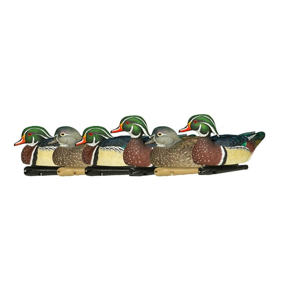 Avian X Canards en Bois Topflight, Leurres Flottants Réalistes, Lot de 6, Multicolore