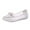 White, variant on Lovskoo 2024 Women's Slip On Flats Sandals Closed Toe Bow Knot Sandals Rhinestone Mesh Pearl Loafers Pink