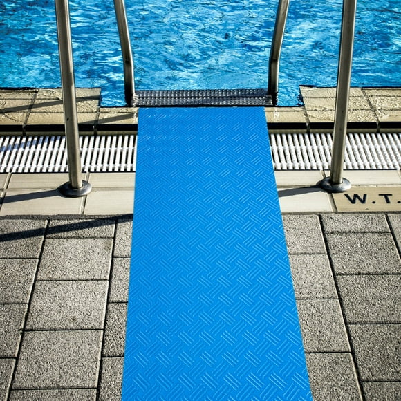 HAMPPLIES Swimming Pool Ladder Pad Blue PVC Non Slip Mat Cushioned Comfortable Step Protection