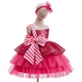 thumbnail image 6 of MKOSPLRT Kids Christmas Dance for Girls 4-9Y Off Shoulder Sequin Party Tulle Tiered Dress Birthday Wedding Princess Evening Prom Gown, 6 of 10