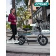 thumbnail image 4 of GOTRAX FLEX CAMPUS Adults Electric Scooter with Seat, 14"/350W(Peak 500W)/25kph Foldable Commuter E-Scooter with Carry Basket Black, 4 of 6