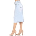 thumbnail image 2 of Fashion2Love Women's Juniors/Plus Size calf - Length Pencil Stretch Denim Skirt, 2 of 5