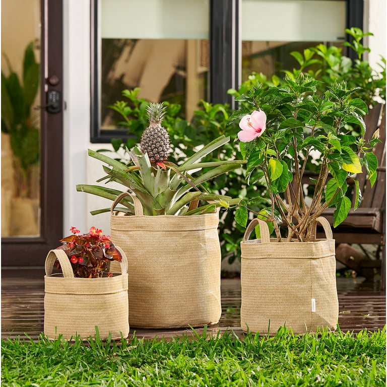 10 Gal. Green BPA Free Vegetable Grow Bags with Flap Lid and Handle (Pack  of 6)