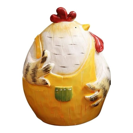 

JPGIF Fall Decor Easter Decorations Resin Oil Painting Chicken Handpainted Retro Chick Ornaments Crafts Study Decorations
