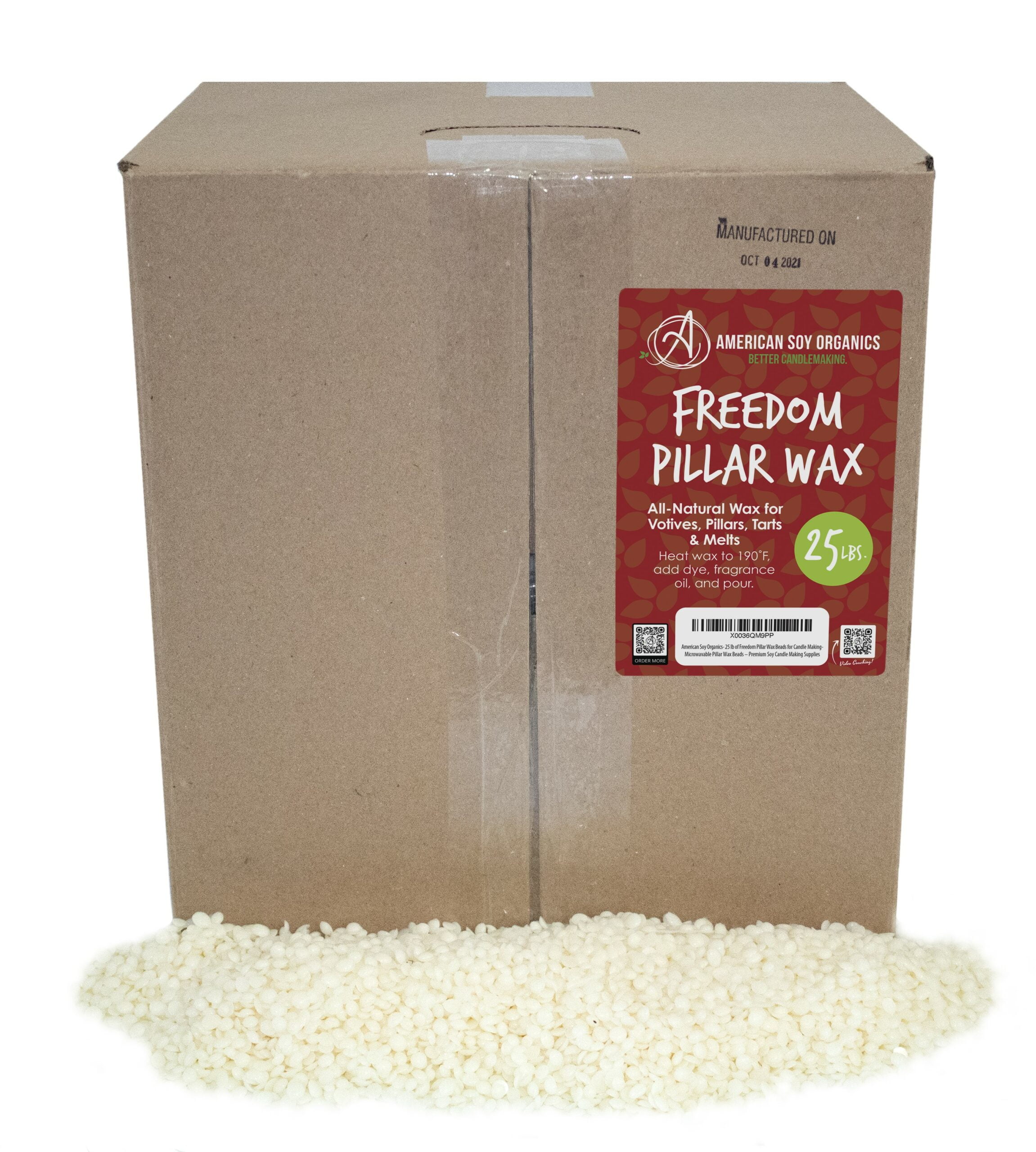 Freedom Pillar Soy Wax Beads 25 lb box