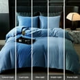 thumbnail image 5 of Light Blue Flannel Velvet Duvet Cover Queen Size Duvet Cover Bedding Sets, 3pcs Ultra Soft Luxury Textured Modern Crystal Velvet Duvet Covers with Zipper Closure(Light Blue, Queen), 5 of 7
