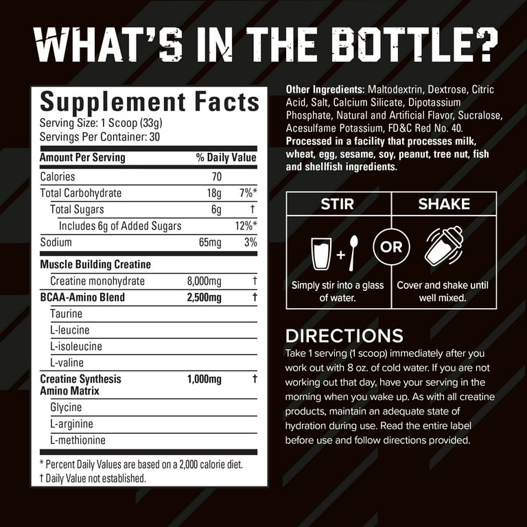 Six Star Pro Nutrition Creatine X3 Powder with BCAAs and