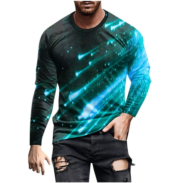 Birdeem T-Shirts pour Hommes Manches Courtes Mode Décontractée Impression Col Rond Chandail T-Shirt Manches Courtes Hauts Créez Vos Propres T-Shirts