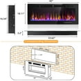 thumbnail image 7 of Vitesse 42 inch Electric Fireplace Recessed and Wall Mounted,750/1500W Heater and Linear Fireplace with Touch Screen Control Panel, Timer,Remote Control,Adjustable Flame Color and Speed, 7 of 7
