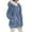 Blue, variant on Women's Faux Fur Fleece Coat, Fall and Winter Fashion Short Furry Plush Warm Jacket with Hood
